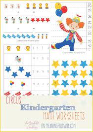 Circus Kindergarten Math Worksheets Kindergarten Math Worksheets Kindergarten Math Circus Theme Preschool