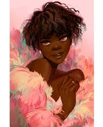 Guys I Love Pink And Brown So Much I Was Approached By Klasse14 To Make Artwork In Theme Of Their W Black Girl Magic Art Black Art Pictures Black Women Art