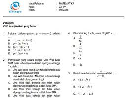 2 4x+14 = (2 6) x+2. Prediksi Soal Un Sma Matematika Ips Paket B Dan Kunci Jawaban Cari Soal
