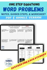 One Step Equations Word Problems One Step Equations High School Math Lessons Word Problems