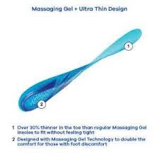 May not be combined with other offers. Dr Scholl S Ultra Thin Insoles Massaging Gel Insoles 30 Thinner In The Toe For Comfort In Dress Shoes For Men S 8 13 Also Available For Women S 6 10 Amazon Ae