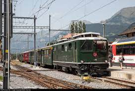 1992 zentralbahn hge 4 4 i at meiringen switzerland by martin bennet switzerland swiss rail swiss railways