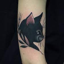 Pin By Emily Brownhouse On Ink Talent Black Cat Tattoos Cat Tattoo Black Cat Tattoo Designs