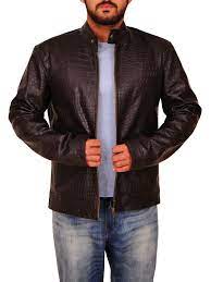 Crocodile Skin Dark Brown Leather Jacket Men Jacket Mauvetree Leather Jacket Men Brown Leather Jacket Men Dark Brown Leather Jacket