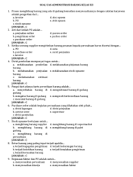 Program tahunan mata pelajaran : Soal Uas Administrasi Barang Kls 11 Jawabanku Id
