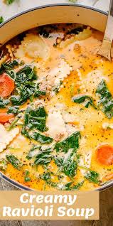 Creamy Ravioli Soup Soup Recipes Delicious Soup Ravioli Soup