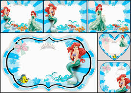 Oh My Fiesta In English The Little Mermaid Free Printable Invitations Cards Or Ph Mermaid Party Printables Little Mermaid Invitations Little Mermaid Parties