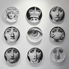 Wall Dish Hanging Plate Milan Black White Print Home Decor Plates On Wall Fornasetti Decor