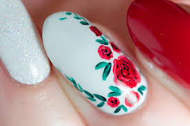 Nowadays, there are many ways to have beautiful nails. Nail Art With White And Red Nail Polish Nail And Manicure Trends