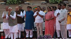 In prime minister narendra modi's mega cabinet reshuffle today, four ministers were promoted to cabinet rank while nine new ministers took oath. Cabinet Ministers Of India 2019 Portfolios Full List Of Pm Narendra Modi S Council Of Ministers With Portfolios