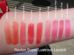 Revlon Super Lustrous Lipstick Swatches Revlon Lipstick