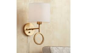 Therefore, you can brighten up a small space with these wall scones. Amidon Modern Indoor Wall Mount Lamp Warm Brass Metal Ring Plug In Light Fixture Dimmable White Drum Shade For Bedroom Bedside House Reading Living Room Home Hallway Dining 360 Lighting Amazon Com