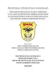Doc Contoh Proposal Penelitian Geografi Bimo Natawiria Academia Edu