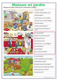 Description Image Maison Et Jardin Francais Fle Fiches Pedagogiques En 2020 Image Maison Jardin Maison Exercice Francais Ce2