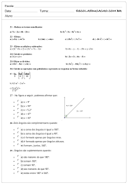 Calcule O Valor Numérico Das Seguintes Expressões Algébricas Pin Em Aulas De Matematica