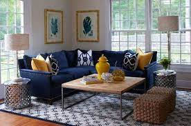 Kombinasi Menarik Untuk Sofa Biru Di Ruang Tamu Blue Sofas Living Room Blue Couch Living Room Blue Sofa Living