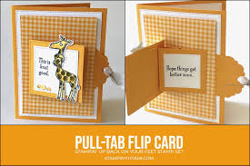 The current flip card flips horizontally, you can also create a flip card that flips vertically. Video How To Make An Interactive Pull Tab Flip Card Stampin Up Demonstrator Tami White Stamp With Tam In 2020 Fancy Fold Cards Card Making Techniques Flip Cards