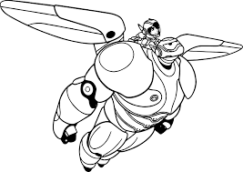 Cool Big Hero 6 Characters Baymax Hiro Coloring Page Big Hero 6 Characters Coloring Pages Marvel Coloring