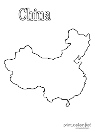 You can use the color posters to make decorated binders for school. Map Of China Coloring Page Coloring Home