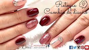 Es una gran opción muy recomendada que nunca pierde su estilo. Unas Acrilicas Diseno De Salon Color Vino Con Glitter Cintilla Y Cristales Manicuravip Com