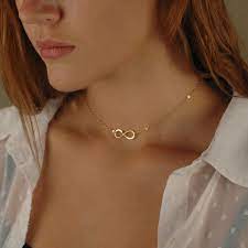 Infinity Choker Necklace Gold Silver Or Rose Gold Layering Jewelry Dainty Infinity Necklace Delicate Gold Infinity Choker In 2021 Infinity Necklace Layered Jewelry Infinity Necklace Silver