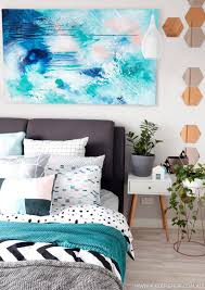 Phthalo Atmosphere 1 Abstract Wall Art Print Kate Fisher Artist Turquoise Bedroom Decor Wall Decor Bedroom Bedroom Wall Decor Above Bed