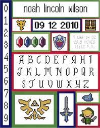 4.21 x 2.64 you will need: Link Baby Birth Record Cross Stitch Pattern Nerdpillo