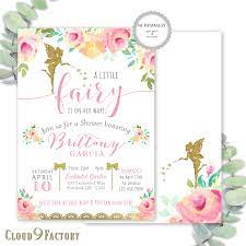 Fairy Baby Shower Invitation Fairy Baby Shower Theme Invite Etsy Fairy Baby Showers Baby Shower Invitation Cards Baby Shower Invitations