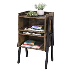 Andover Mills Osiris Wood Stackable End Table With Storage Reviews Wayfair End Tables With Storage End Tables Side Table Wood