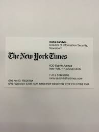 New York Times Business Card Cards Business Business Cards