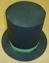 Insert a craft brad into the center of the square piece of card stock, which now is the top of the cap. How To Make A Top Hat Diy Mad Hatter Hat Top Hat Simple Cards