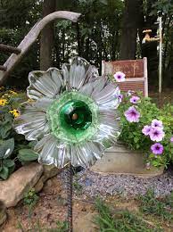 Pin By Linda Wingard On Linda S Glass Garden Glass Plate Flowers Glass Flowers Glass Garden