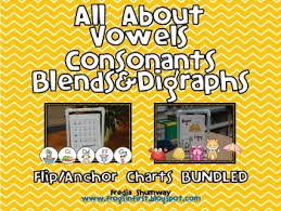 All About Vowels Consonants Blends Digraphs Anchor Flip Chart Bundled