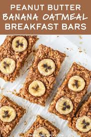 Peanut Butter Banana Oatmeal Breakfast Bars Project Meal Plan Recipe Oatmeal Breakfast Bars Banana Oatmeal Peanut Butter Banana