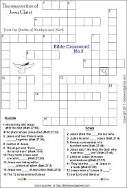 Free Bible Christian Family Crossword Puzzle Bible Crossword Bible For Kids Easter Sunday School