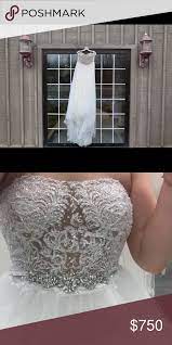 Wedding Dress Only Work To Try On And On Wedding Day No Alterations Size 12 Cleaned And Boxed Up By David S Br Wedding Dresses Davids Bridal Dresses Wedding