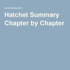 Hatchet Hatchet Novel Units Chapter Summary