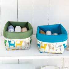 はぎれで作る かわいい収納ボックス 作り方 収納ボックス 布 手作り 布のバスケット 小物入れ 手作り