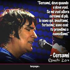 Renato zero canta cercami dall'album segreto amore. Fanpage It Cercami Dove Quando E Dove Vuoi Se Mi Vuoi Facebook