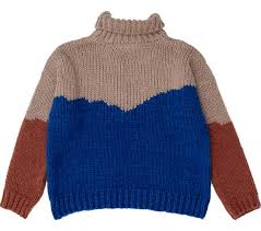 Casual tunics and comfortable knit tops are ready for whatever is on the agenda; The Campamento Color Block Knitted Sweater Orange Mayonnaise