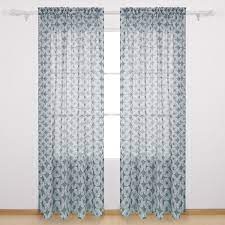 4.8 out of 5 stars. Deconovo Transparent Voile Drapes Floral Pattern Sheer Curtains Rod Pocket Sheer Panels For Nursery 52x95 Inch Grey Set Of Sheer Curtains Curtains Sheer Drapes