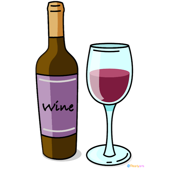 FREE Wine Bottle and Glass Clipart (PNG file) | Pearly Arts