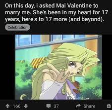 On This Day I Asked Mai Valentine To Marry Me She S Been In My Heart For 17 Years Here S To 17 More And Beyond Celebration 166 37 Share
