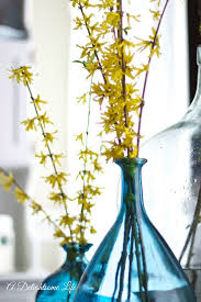 Blue Vases Forsythia And Lemons Blue Vase Blue Glass Vase Vase