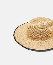 Image 2 Of Raffia Hat With Contrasting Trim From Zara Raffia Hat Hats Raffia