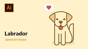 Draw the chest step 1. How I Draw A Labrador Dog In Adobe Illustrator Speed Art Vector Speed Art Labrador Dog Vector Drawing