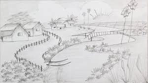 How To Draw A Village Scenery With Pencil Step By Step Scenery Drawings Easy Drawings See more ideas about pencil sketch, pencil, pencil drawings. village scenery with pencil step