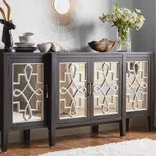 Beesley Credenza Mirrored Furniture Mirrored Sideboard Buffet Table