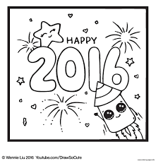 Printable house draw so cute coloring page. Happy New Year Draw So Cute Coloring Pages Printable