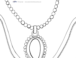 Printable Necklace Coloring Page Coolest Free Printables Coloring Pages Necklace Printables